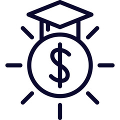 Schoolarship Line Icon