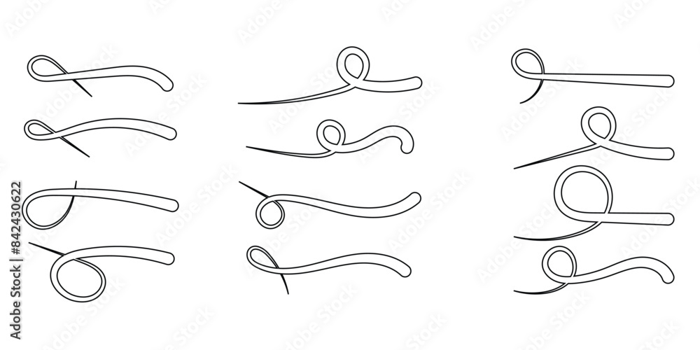 Poster set hand drawn underline highlighter marker strokes swoops waves brush marks abstract doodle vector.