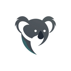 Vector illustration EPS 10 minimalist Koala logo vector art illustration with a Koala icon logo