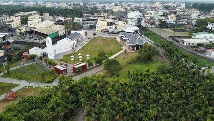 Taiwan Pingtung rural aerial photo