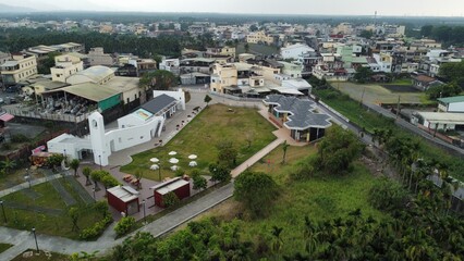 Taiwan Pingtung rural aerial photo