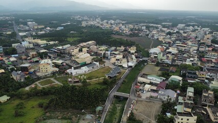 Taiwan Pingtung rural aerial photo