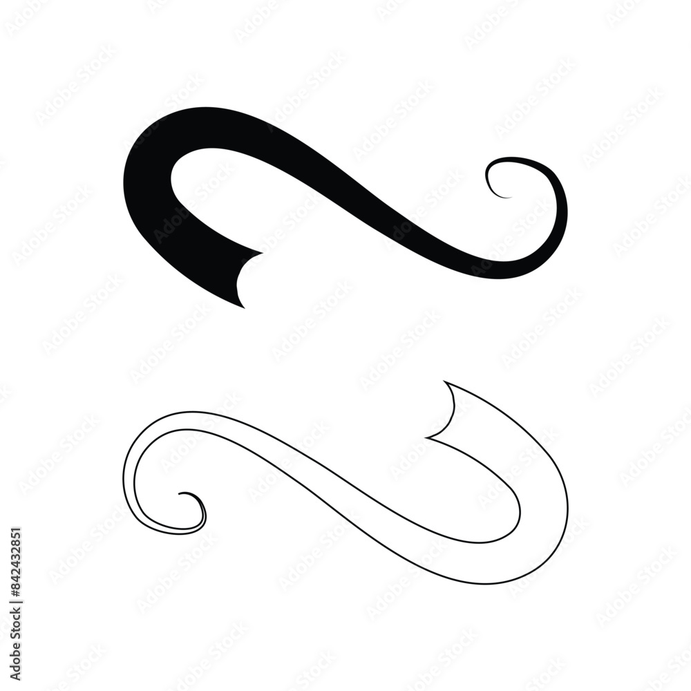 Poster set hand drawn underline highlighter marker strokes swoops waves brush marks abstract doodle vector.