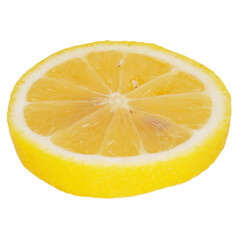 Slice of yellow lemon cutout