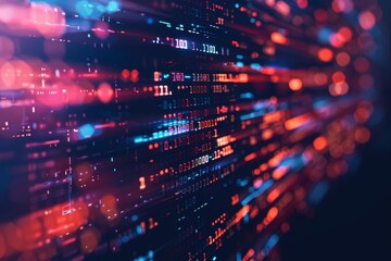 Naklejka premium abstract background of coding software for artificial intelligence, blue and violet tone