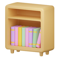 3D Wooden Side Table Illustration