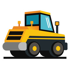 Adobe Illustrator Artwork realistic Construction Cold Planer vehicle on white background vector illustration eps 10