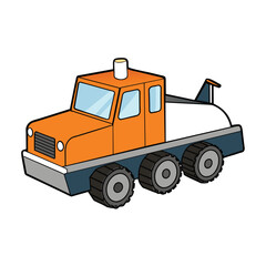Naklejka premium Adobe Illustrator Artwork realistic Construction Cold Planer vehicle on white background vector illustration eps 10