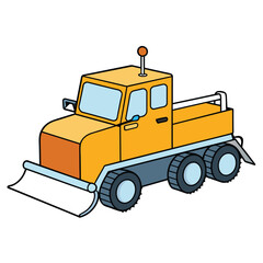 Naklejka premium Adobe Illustrator Artwork realistic Construction Cold Planer vehicle on white background vector illustration eps 10