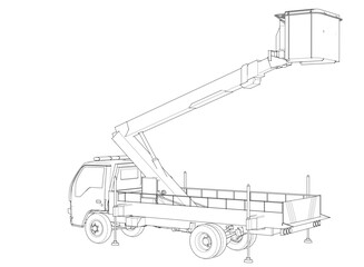 a car with a cradle lift