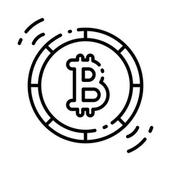 Crypto icon line illustration
