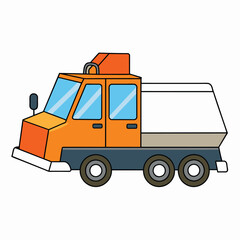 Naklejka premium Adobe Illustrator Artwork realistic Construction Cold Planer vehicle on white background vector illustration eps 10