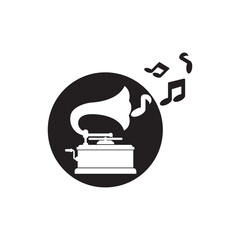 Gramaphone icon vector flat design