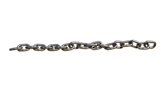 chain assembly connected metal link 3D rendering
