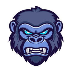 Obraz premium Gorilla Head Mascot for Esports Team Logo Flat Color Vector