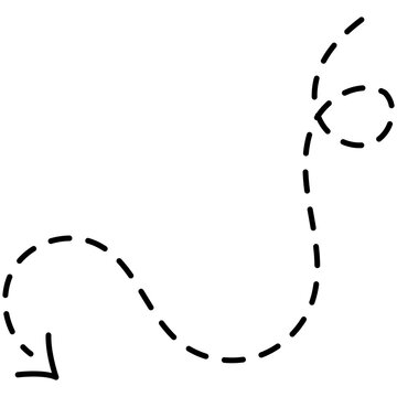 recommend clip art: Dashed Line DDashed Line Direction.Zigzag arrow stripes design with dotted lines on grid lines isolated on white background.Set of black dashed arrows on white background. Dashed lines. Directirection