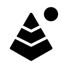 pyramid glyph icon