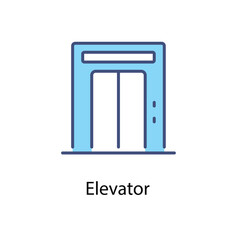 Elevator icons vector set stock illustration.