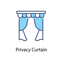 Privacy Curtain icons vector set stock illustration.