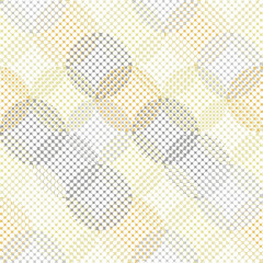 Fototapeta premium Colorful circles seamless pattern. Fashionable geometric background in trendy colors: soft pink, navy blue, mint, coral, red, light grey, white. Simple dots texture.