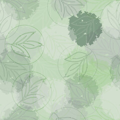Obraz premium seamless pattern with spring watercolor multicolored flowers, hand painted Delicate multicolored flowers and tropical leaves on pastel background.