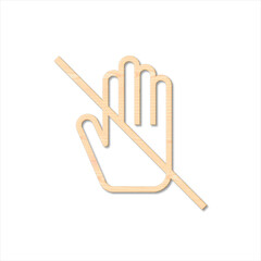 Wood textured printable PNG sign for Do not touch warning. No touching icon. Danger do not touch caution sign. Fragile items No touch symbol.