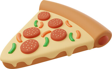 3D Pizza Illustration
