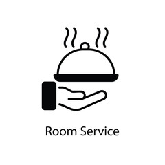 Room Service icons vector set stock illustration.