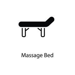 Massage Bed icons vector set stock illustration.