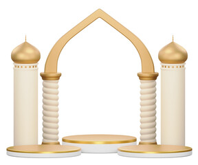 3D Islamic Ramadan Podium
