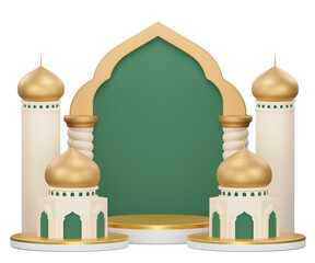 3D Islamic Ramadan Podium