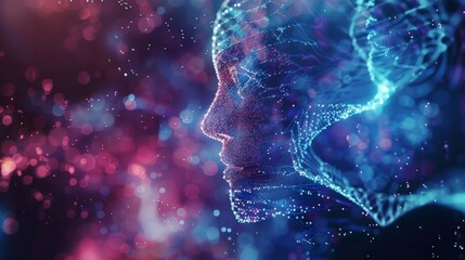 Fototapeta premium Genetic research and Biotech science Concept. Human Biology technology on abstract digital background.