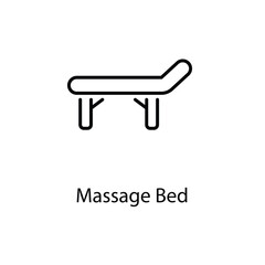 Massage Bed icons vector set stock illustration.