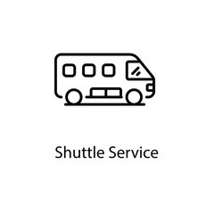 Shuttle Service icons vector set stock illustration.
