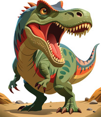 Prehistoric Animal Tyrannosaurus Cartoon-