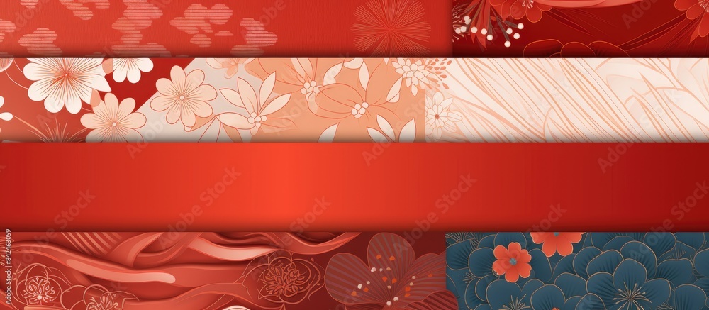 Poster elegant japanese paper with a minimalist design and ample copy space image.