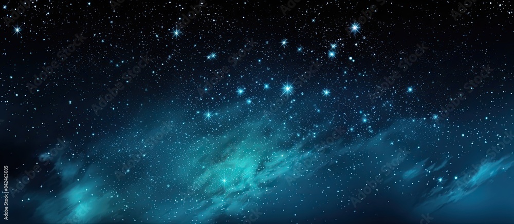 Poster a photograph capturing stars in the night sky with a dark background, suitable for adding text or gr