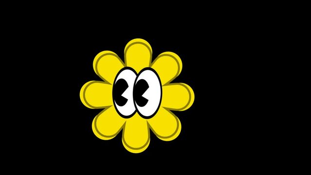 animation emoticon groovy cute cartoon on transparent background