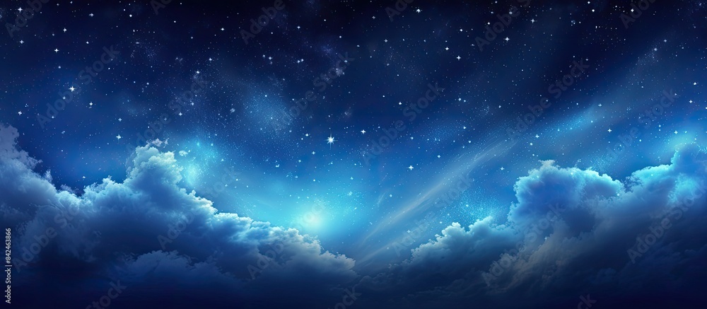 Poster a photograph capturing stars in the night sky with a dark background, suitable for adding text or gr