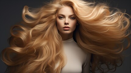 Fototapeta premium A voluminous blowout with flipped ends