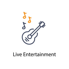 Live Entertainment icons vector set stock illustration.