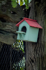 Decorative of the birdhouse in the garden