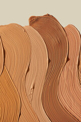 Cosmetic make up textures bb cream, foundation, bronzer and concealer...
