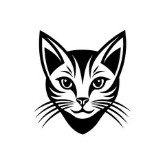 Obraz premium Cat logo vector art illustration
