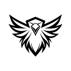 Eagle logo vector art illustration