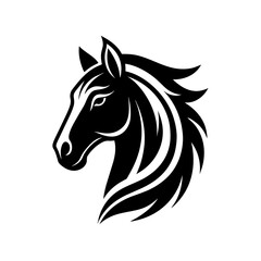 Horse logo vector art illustration