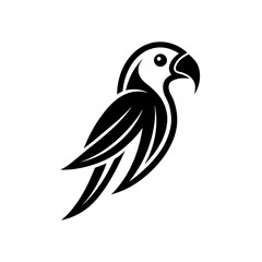 Parrot logo vector art illustration