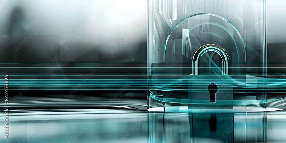 Poster cuttingedge digital padlock technology with advanced security features for data protection. concept 