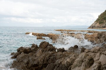 coastal rocks on a sunny day