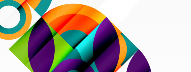 Circles and petals. Geometric beautiful abstract minimal template for Wallpaper, Banner, Background, Card, Book Illustration, landing page